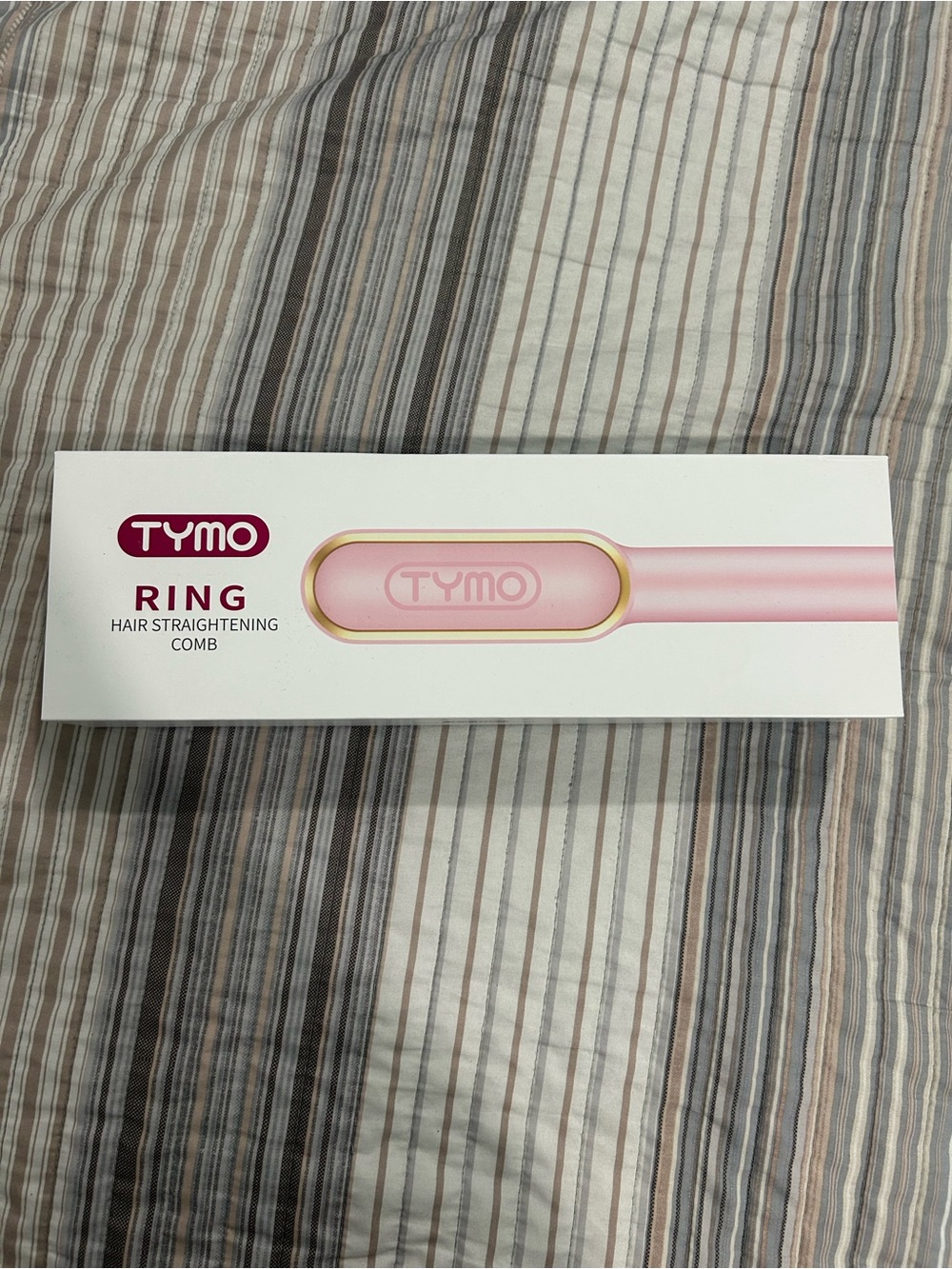 Pink Ring Hair Straightening Comb